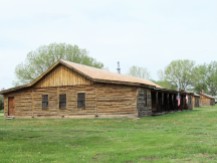 Reconstructed cavalry barracks, used as prison for the Northern Cheyenne, from which they fled