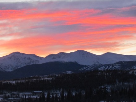 Sunrise over the Rockies