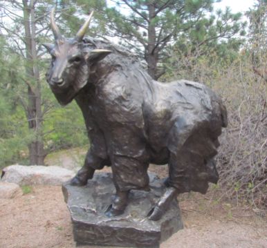 Mountain goat sculpture